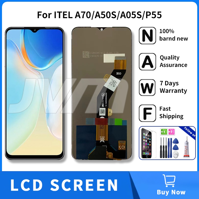 For Itel A70 A50S A05S P55 LCD Touch Screen Replacement Ultra Clear LCD ...