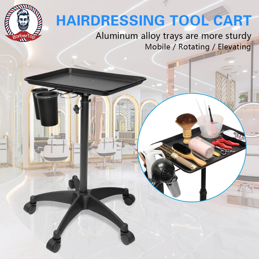 Send out immediately Salon Barber Stainless Steel Storage Rack Trolley  Hair Salon Removable Hair Dyeing Tools Storage Rack Dye Bowl Rack Hot Sale