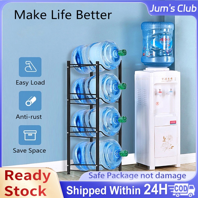 Adjustable 3/4/5-Tier Water Gallon Rack Steel Water Barrel Storage Rack ...
