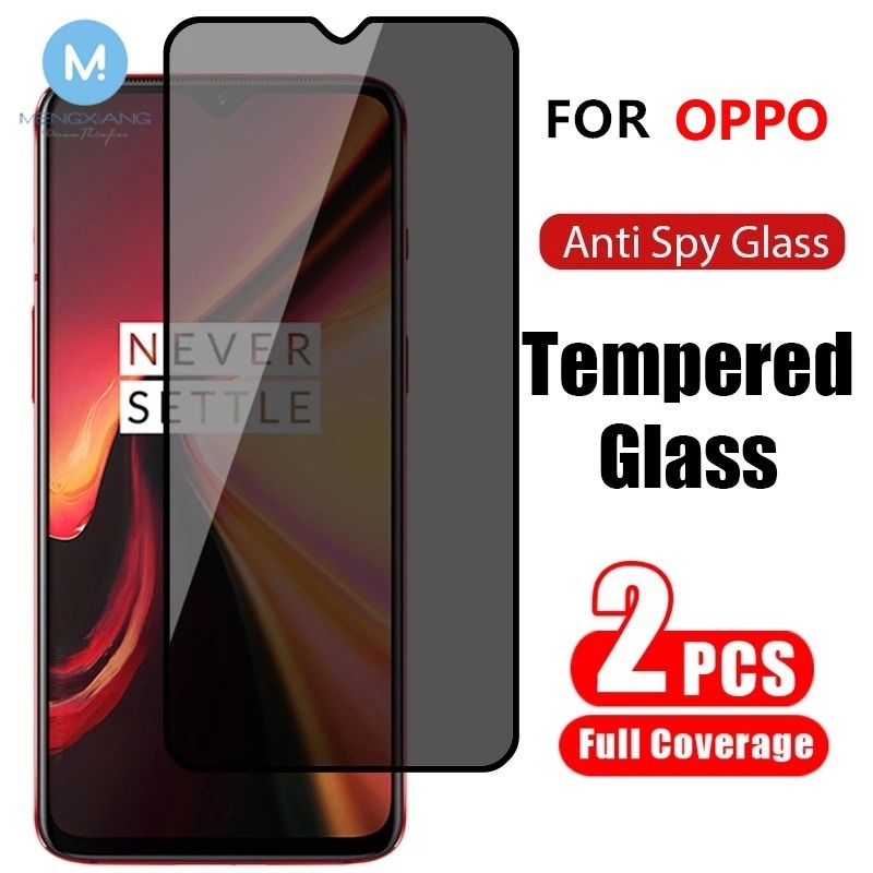 1 3pcs Anti Spy Tempered Glass Oppo A3x A3 A18 A38 A93s A60 A78 A17 A17k A55 A94 A54 A16 A58 A74 0822