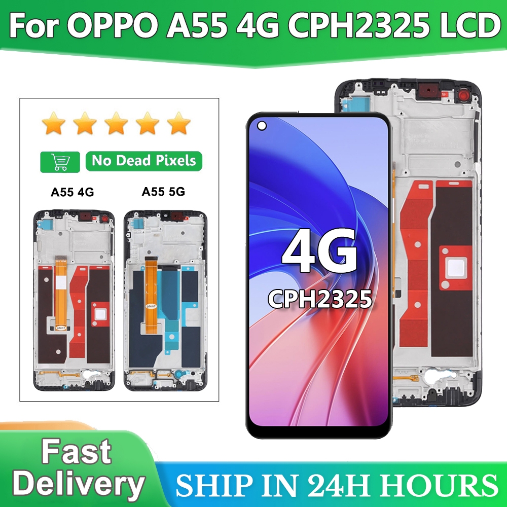 Original LCD For Oppo A1K A3S A5S A53 A54 A55 A12S A15S A16S A16K A17 ...