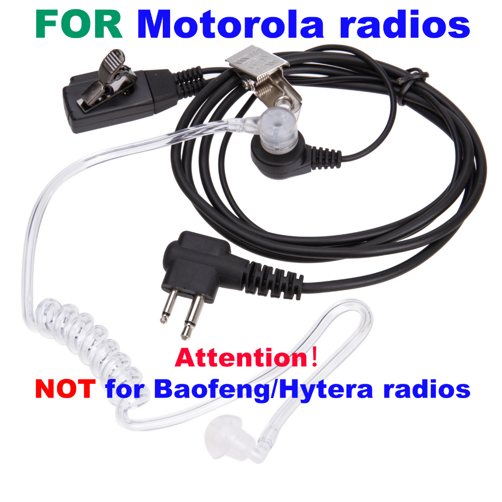 Auricolare Bluetooth Bidirezionale Per Motorola GP-88/300/CP1660 – Connettore 2 Pin M, Ricarica USB-C, Per Polizia E Sicurezza