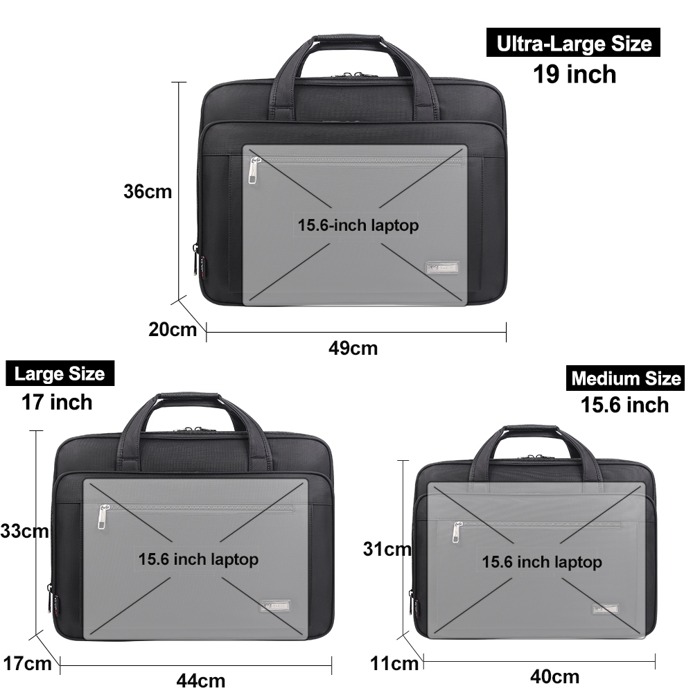 Large-capacity business briefcase men's waterproof canvas