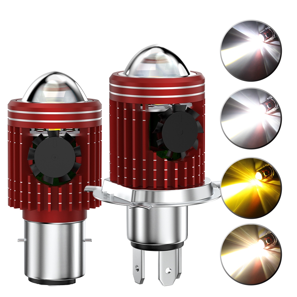 1 Piece H6 BA20D LED Motorcycle Headlight 3570 Chip High Low Beam ...