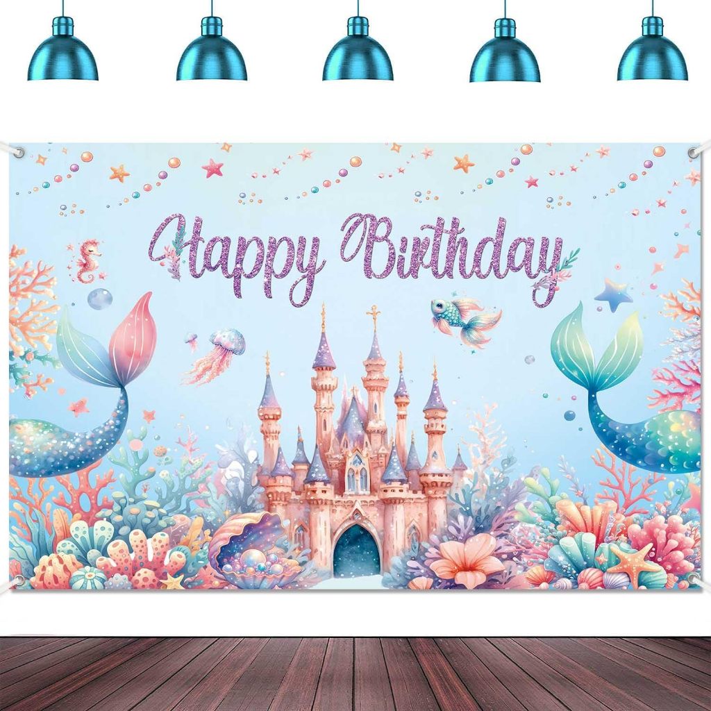 Mermaid Birthday Party Decorations Under The Sea Mermaid Birthday ...
