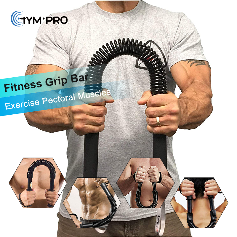 GYMPRO Arm Training Chest Strength Spring Power Twister Bar Arm Workout ...