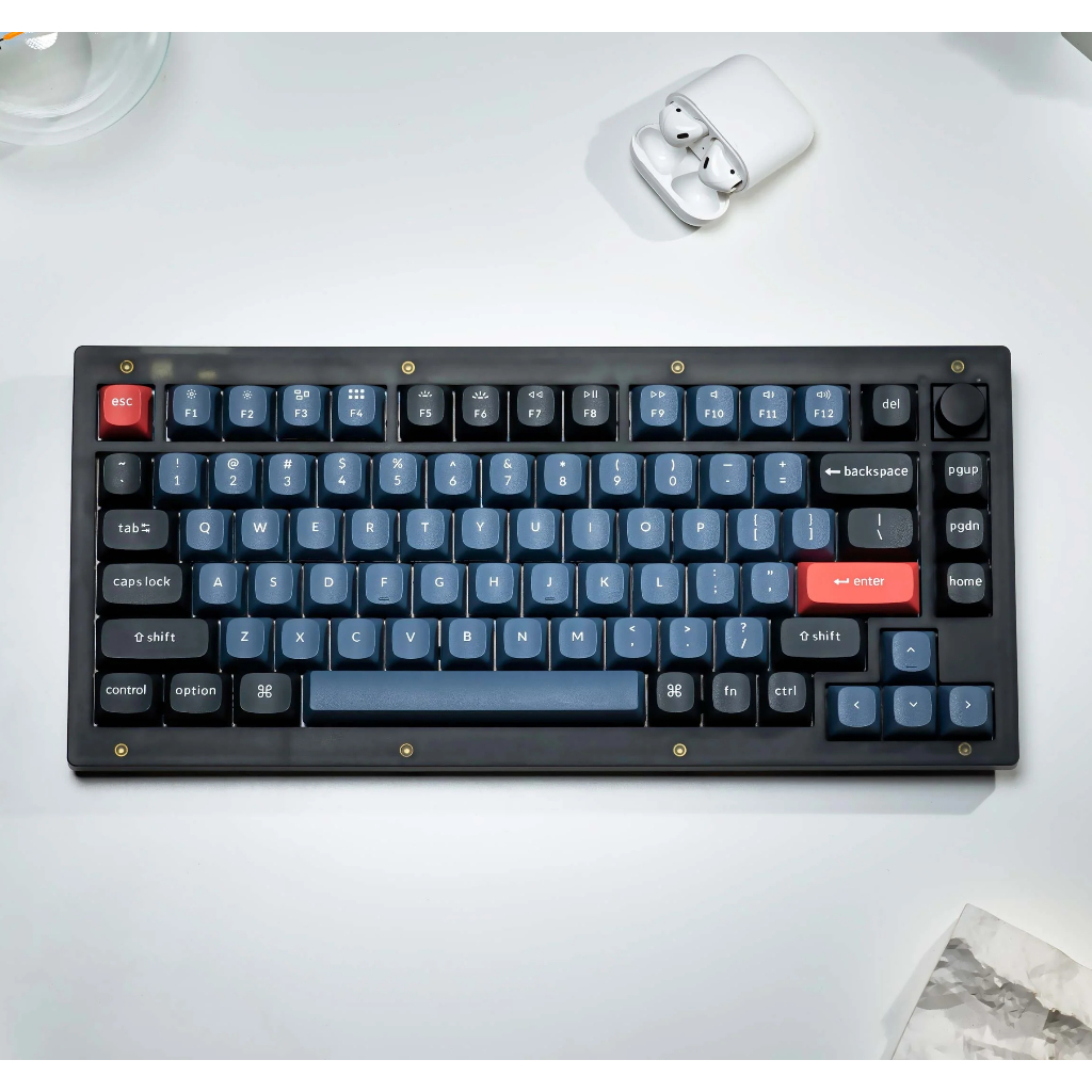 Keychron V1 QMK Wired Custom Mechanical Keyboard Program Knob QMK & VIA ...