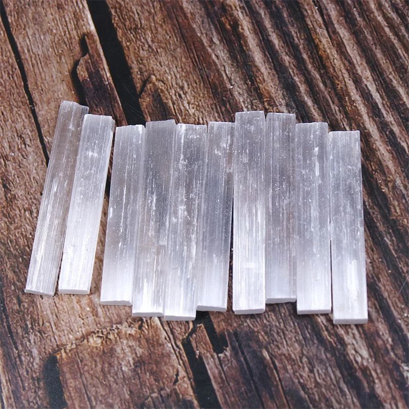 Natural Moroccan Gypsum Stone Stick Gypsum Plate Single Crystal Column ...