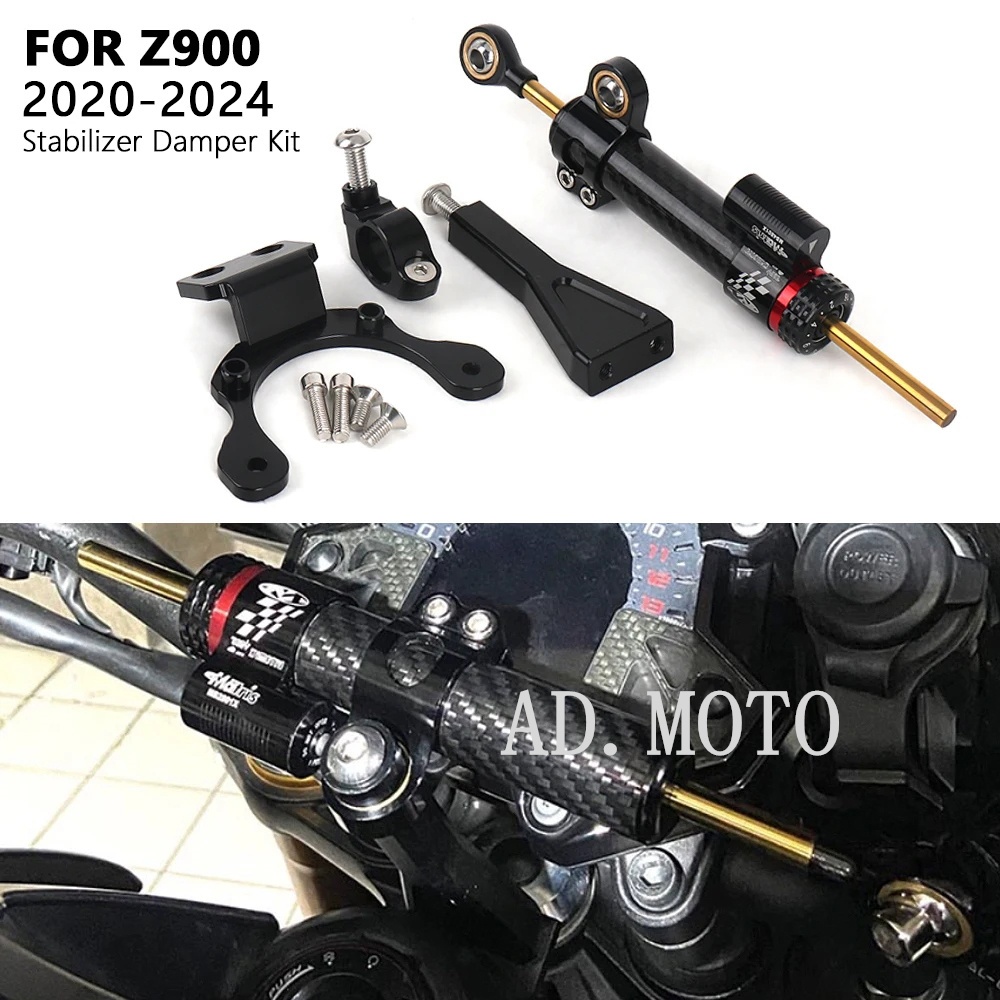 New Motorcycle Steering Stabilizer Damper and Bracket Kit Mount Support