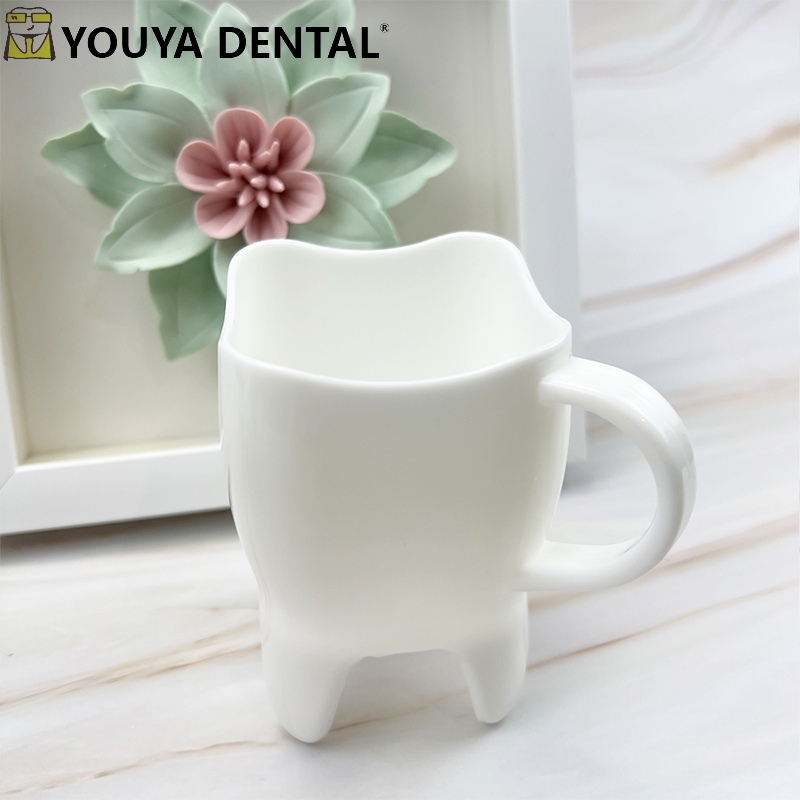 Tooth Shaped Creative Plastic Cup Coffee Milk Mug With Handle Dentist ...