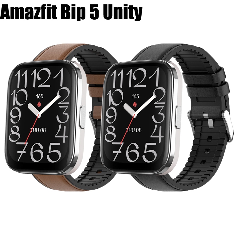 For Amazfit Bip 5 Unity Smart Watch Strap Soft Leather Silicone Belt women men Band Shopee Philippines