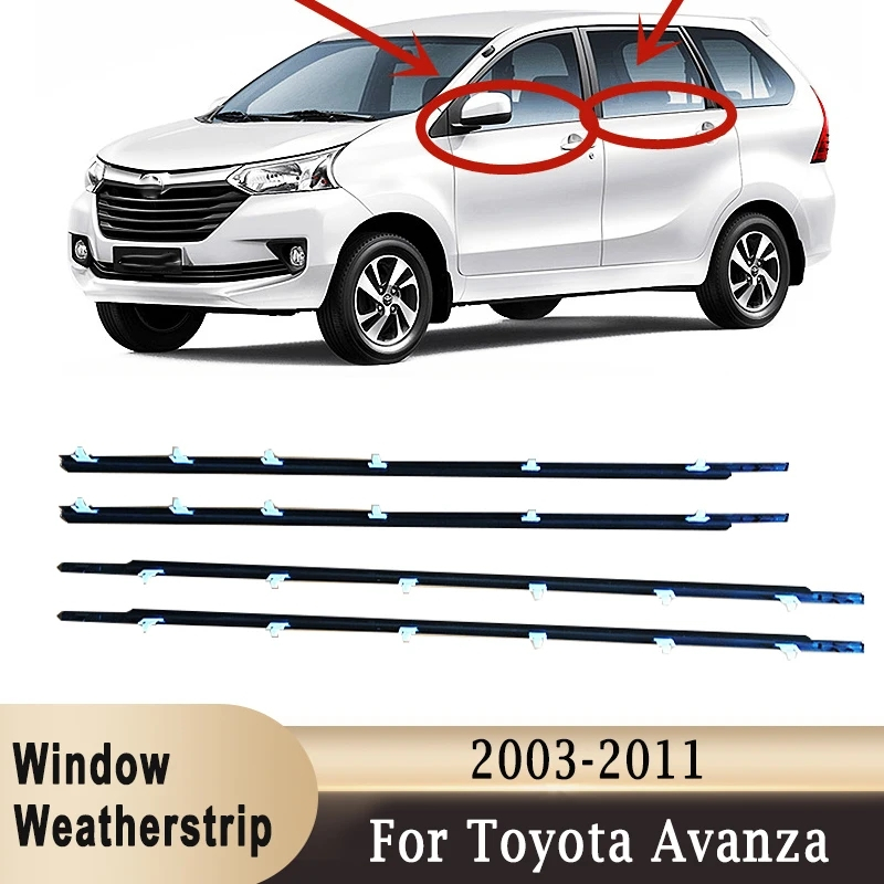 4pcs for Toyota Avanza Weatherstrip Window Seal , Car Window Moulding ...