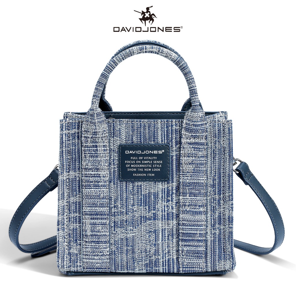 David Jones Paris 2024 Spring Summer New Collection Designer women Top Handle Bags Cowboy canvas bag Shopee Philippines