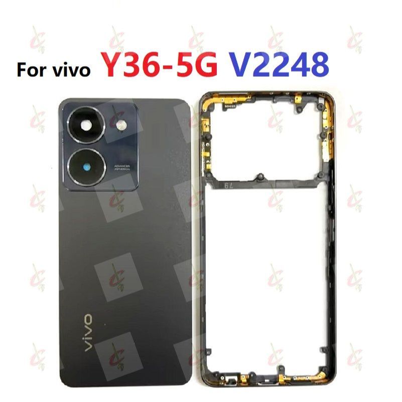 DEDUX Custodia Portafoglio In Pelle Per Vivo Y36 4G/5G - Con Slot Carte, Chiusura Magnetica E Supporto (Marrone)