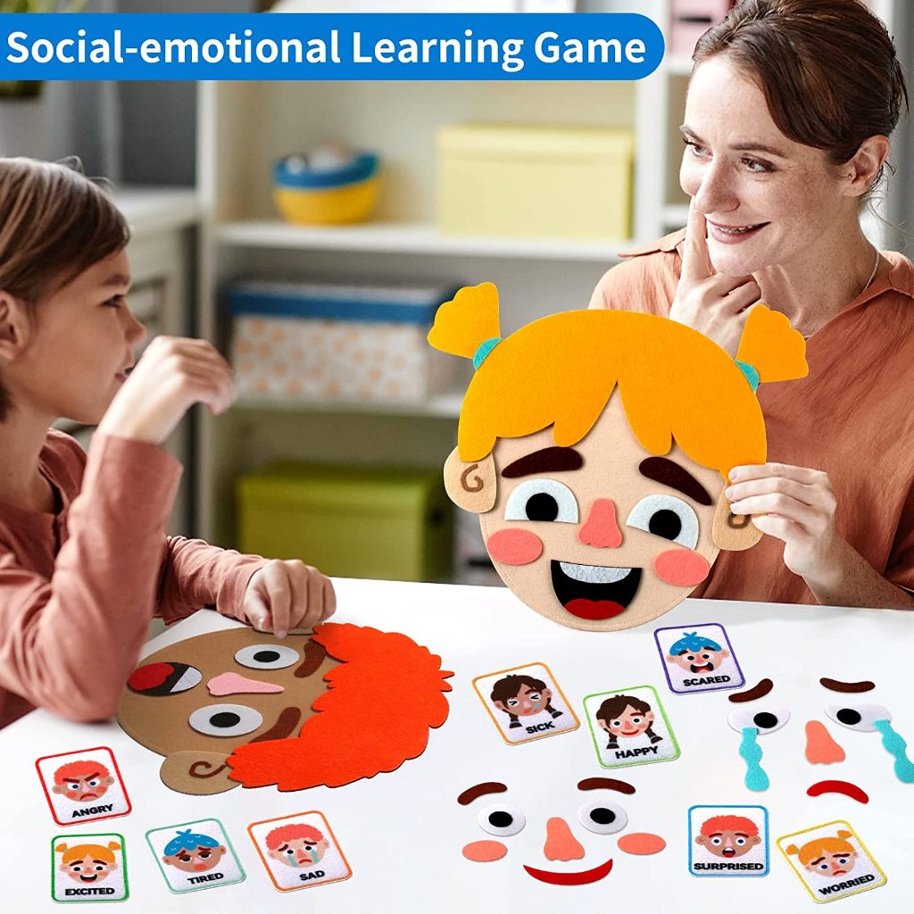 Kids Social Emotional Learning Busy Board with 9 Emotion Cards for ...