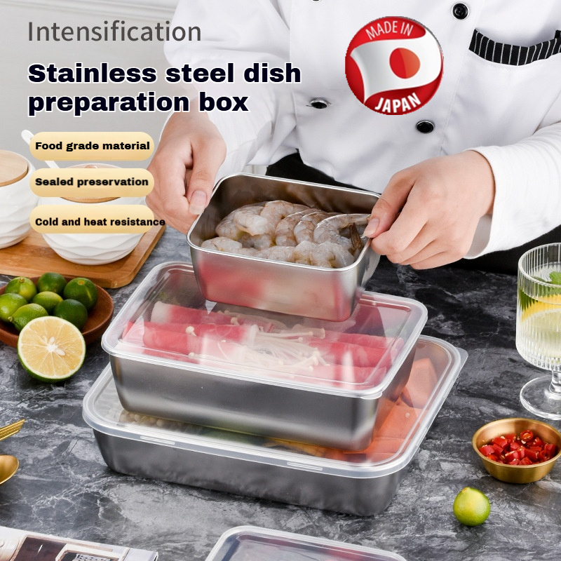 304 Stainless food container Food storage box Freezer container ref ...