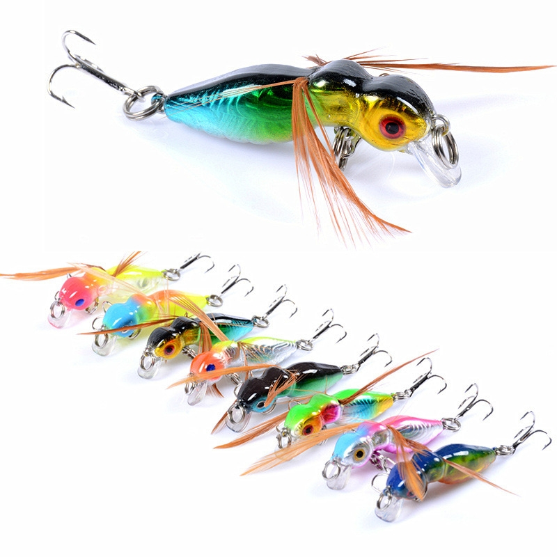 Fishing Lure 4.5CM/3.4G Mino New Ants insects Top Water Fishing Bait 3D ...