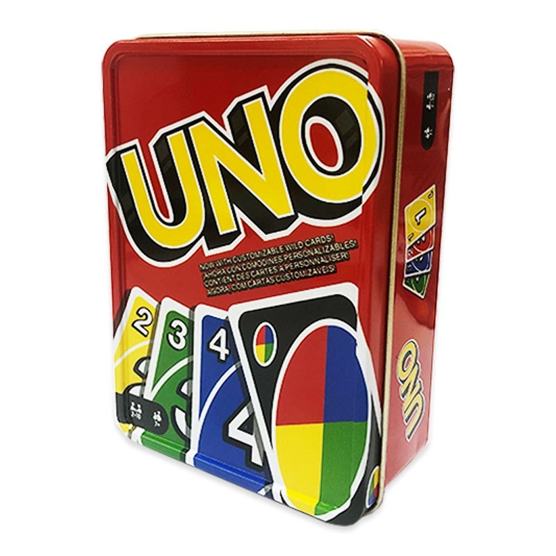 UNO Board Game Cards Casual Party Multiplayer Fun Game Card Tin Box Set ...