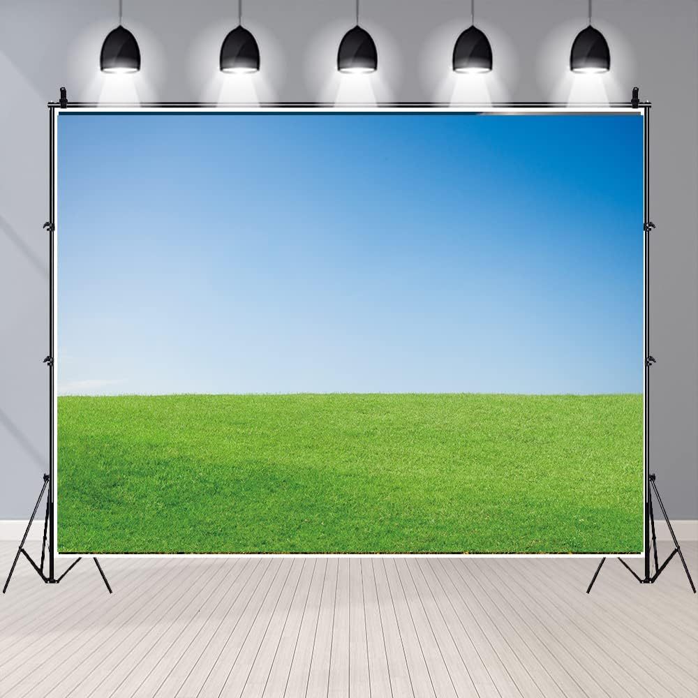 Outdoor Prairie Scenic Backdrops Blue Sky and White Clouds Theme Photo ...
