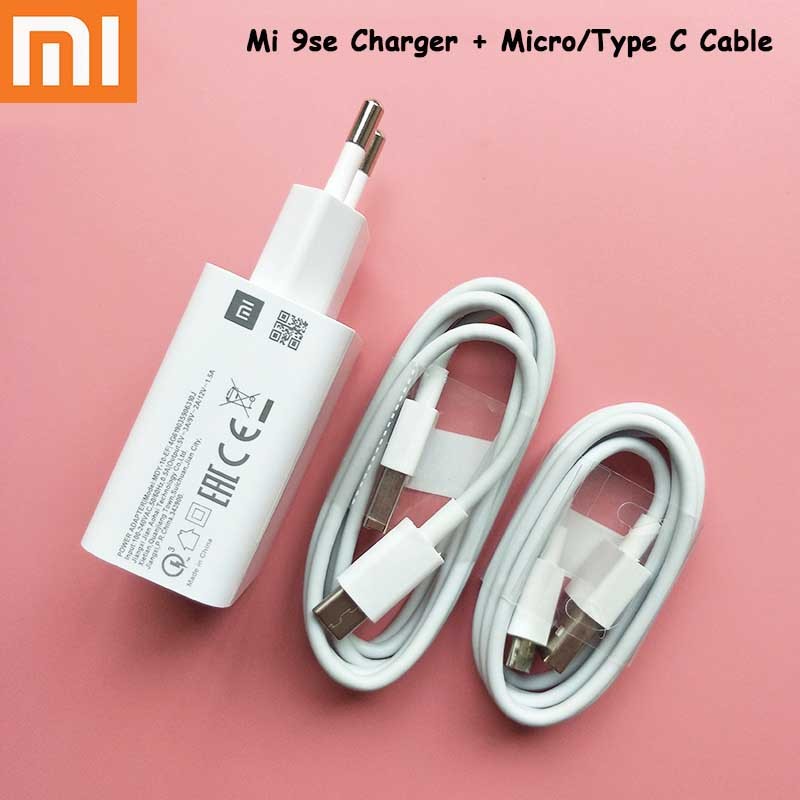 For Xiaomi Mi 9 SE Charger QC3.0 Fast Charging Power Wall Adapter Micro ...