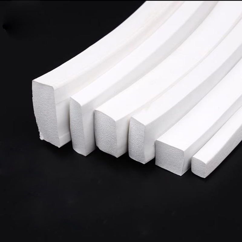 White Silicone Sponge Strip Silicone Foamed Rubber Doors Windows Gasket ...