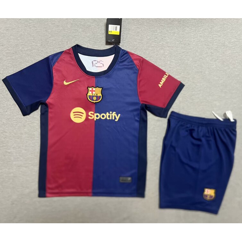 Top Quality Kids 24/25 Barcelona Jersey Set Children Football Jersey ...