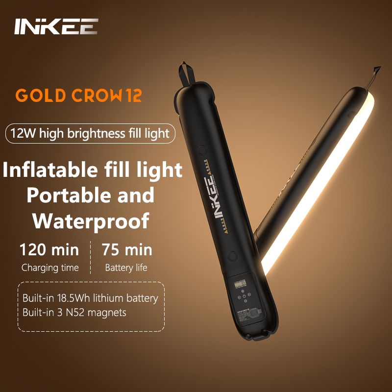 INKEE GC12 Gas Column Lamp Handheld LED Inflatable Ball Light Bi-color ...