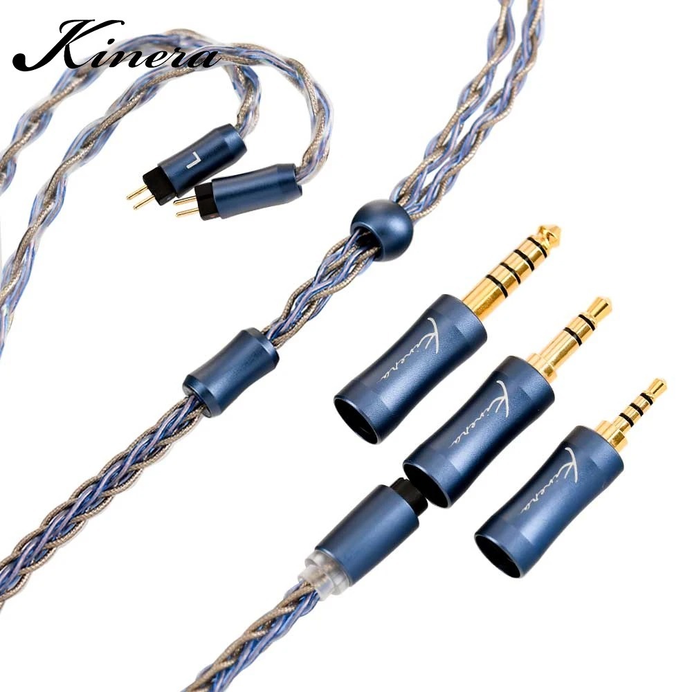 Kinera ACE 2.0 Modular Upgrade Earphone Cable Silver Foil Alloy Copper ...