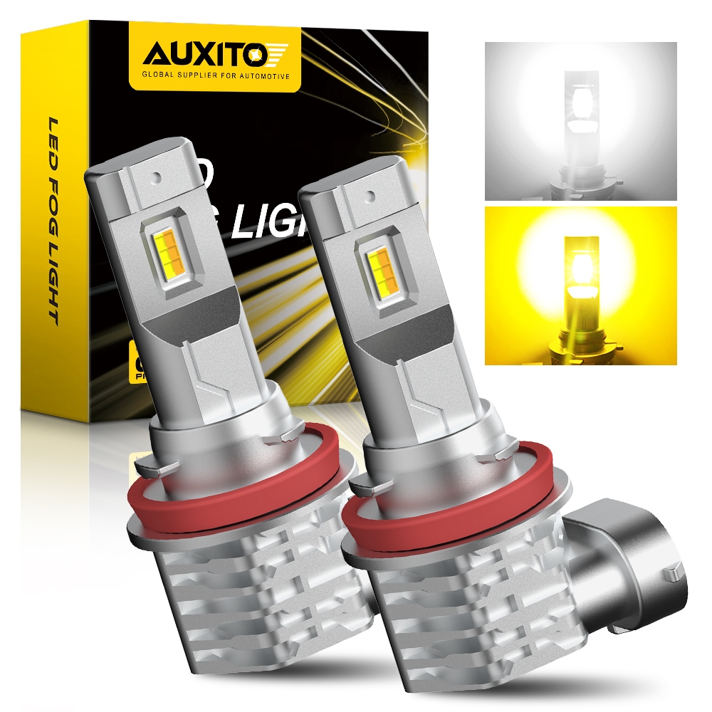 Auxito 2pcs Dual Color H11 H8 H16 Led Fog Light For Car Daytime Lamp 6000k White 3000k Golden 3607