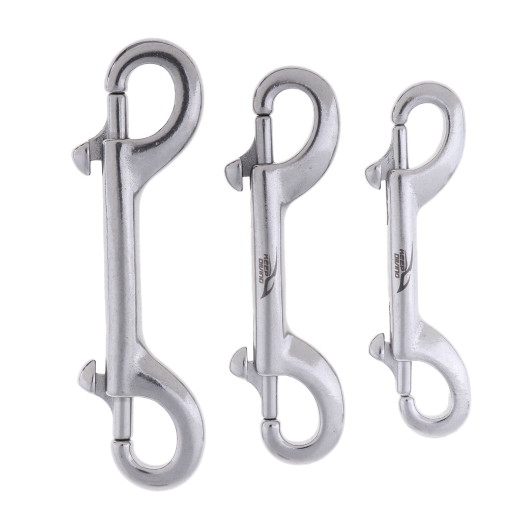 East Coast Divers 4 3/4" 316 Stainless Steel Double-Ended Bolt Snap – Ergonomic Scuba Diving Clip