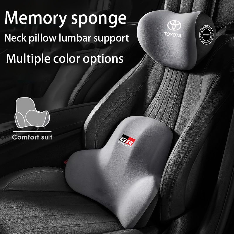 Toyota Car Four Seasons Universal Memory Cotton Waist Cushion Backrest ...