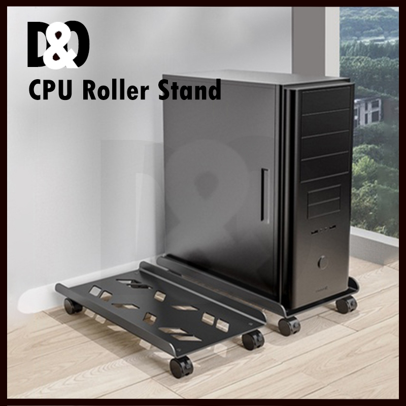 CPU Stand Adjustable CPU Roller Stand with Wheels for Computer PC Case