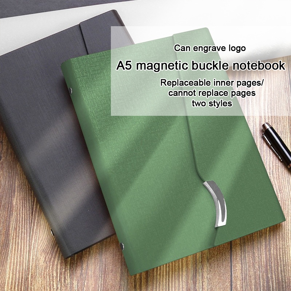 (Logo engraving possible) A5 looseleaf notebook, notepad, meeting record book, student