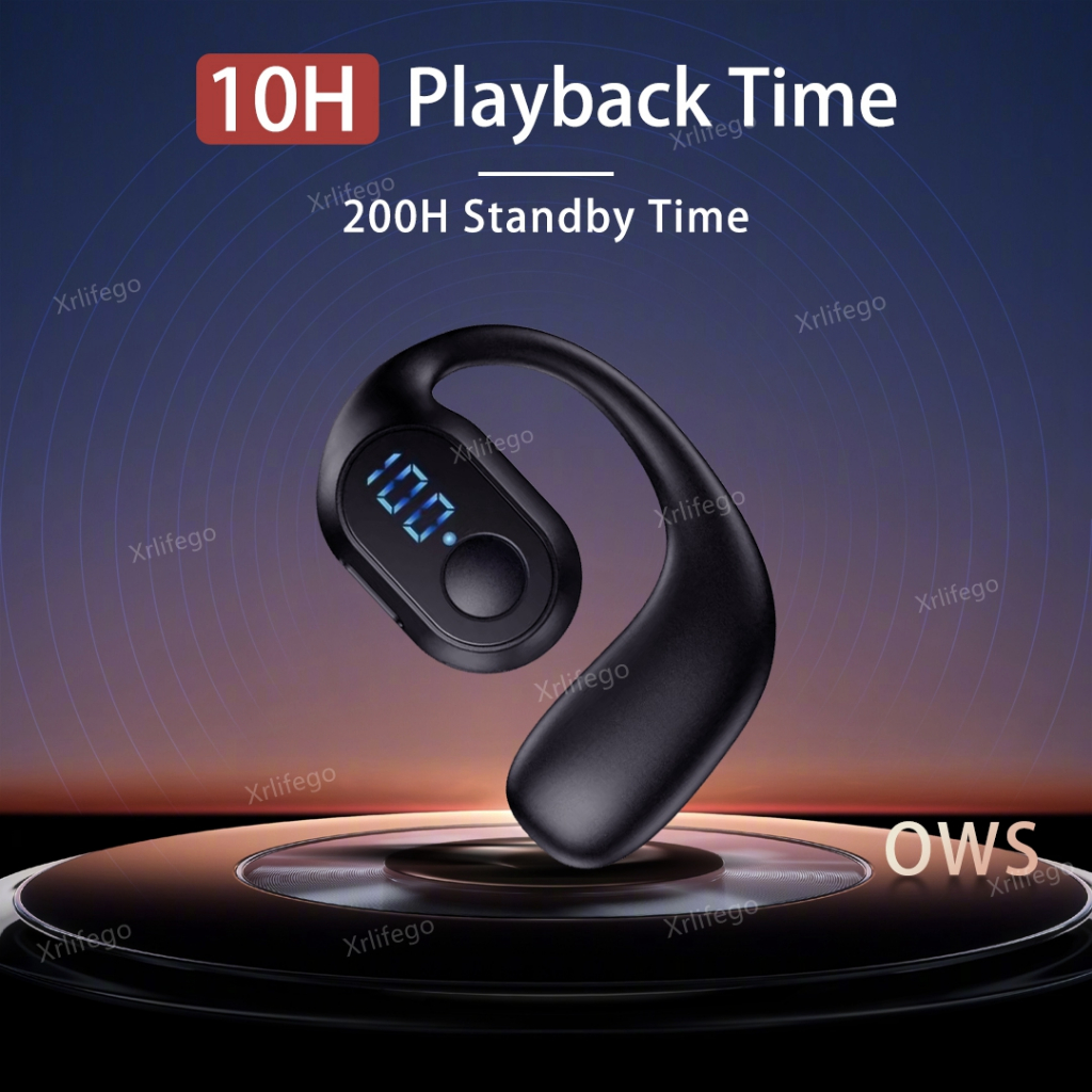 XINRAN New R9 Wireless Bluetooth Earphone High Battery Long Range Digital Display Does Not Enter Ear Air Conduction Motion Single ear headset Shopee Philippines