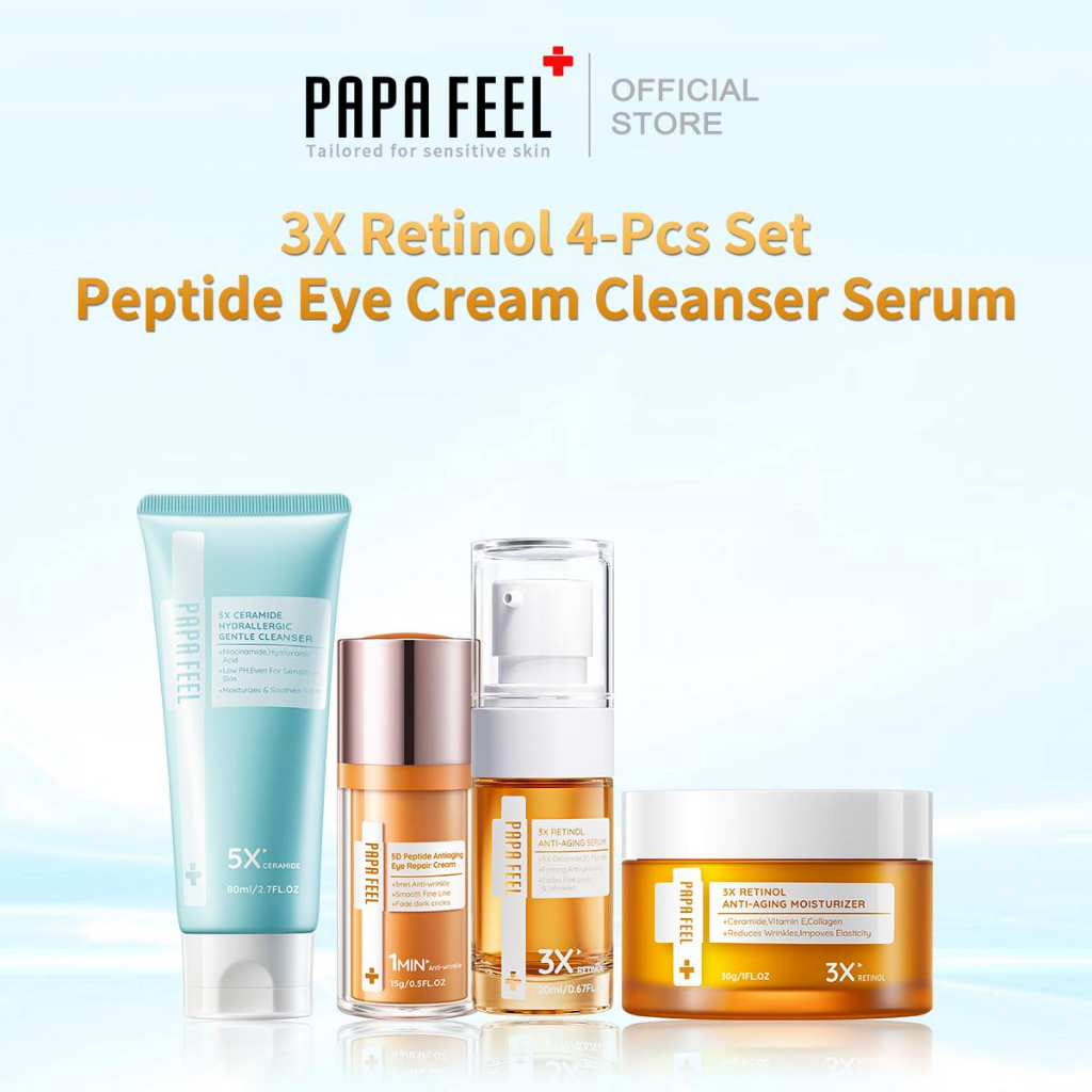 PAPA FEEL【Skin Care Set】5D Peptide Fade Dark Circles Eye Cream +