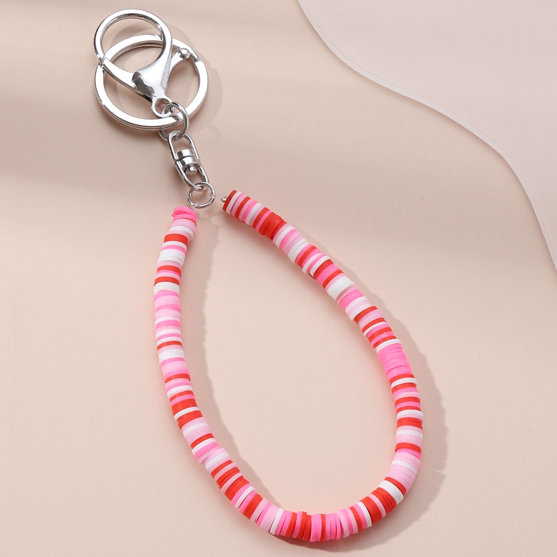 New Colorful Handmade Bead Keychain Y2K Design Key Ring Lovely Pearl ...