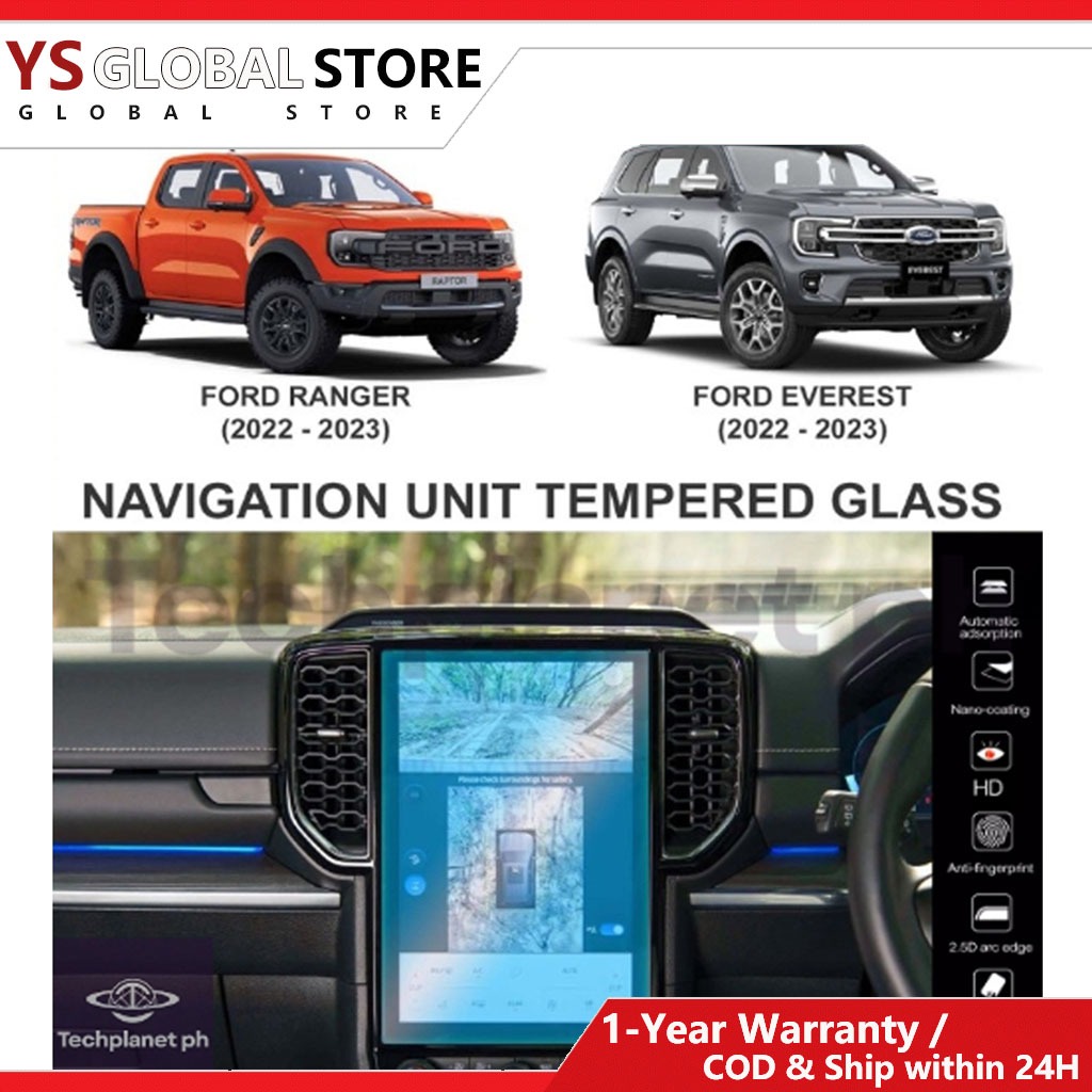 Next Gen Ford Ranger Raptor Ford Everest Infotainment Tempered Glass ...