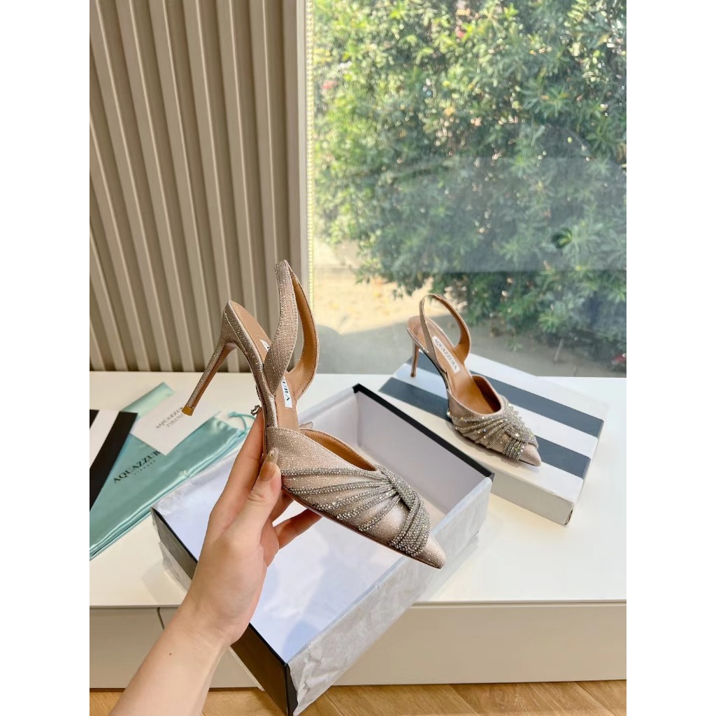 Fashionable women's high heeled pointed sandals Shopee Philippines