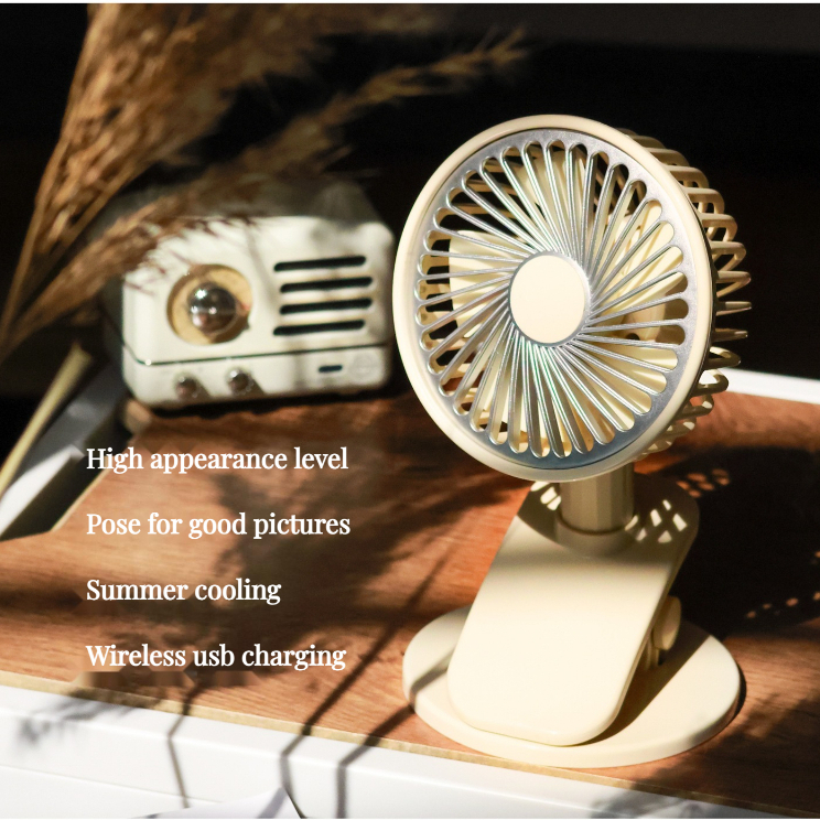 Upgraded multi-functional minimalist clip small fan desktop USB ...