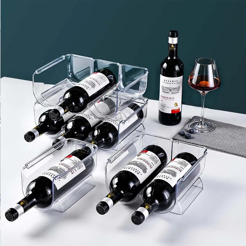 Kitchen Organizer Refr Acrylic Stackable Water Bottle Wine Holder ...