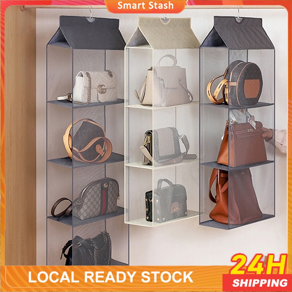 Bag storage hanging bag Bag Storage Holder Closet Wardrobe Hanging Bag ...