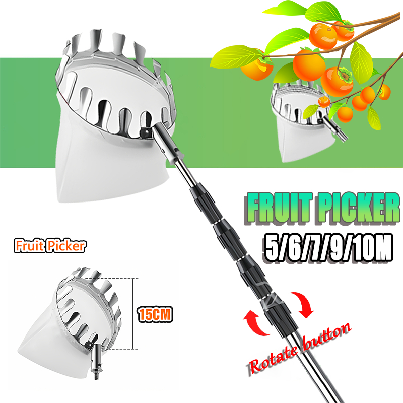 Fruit Picker 4/5/6/7/10Madjustable telescopic long rod fruit picker ...