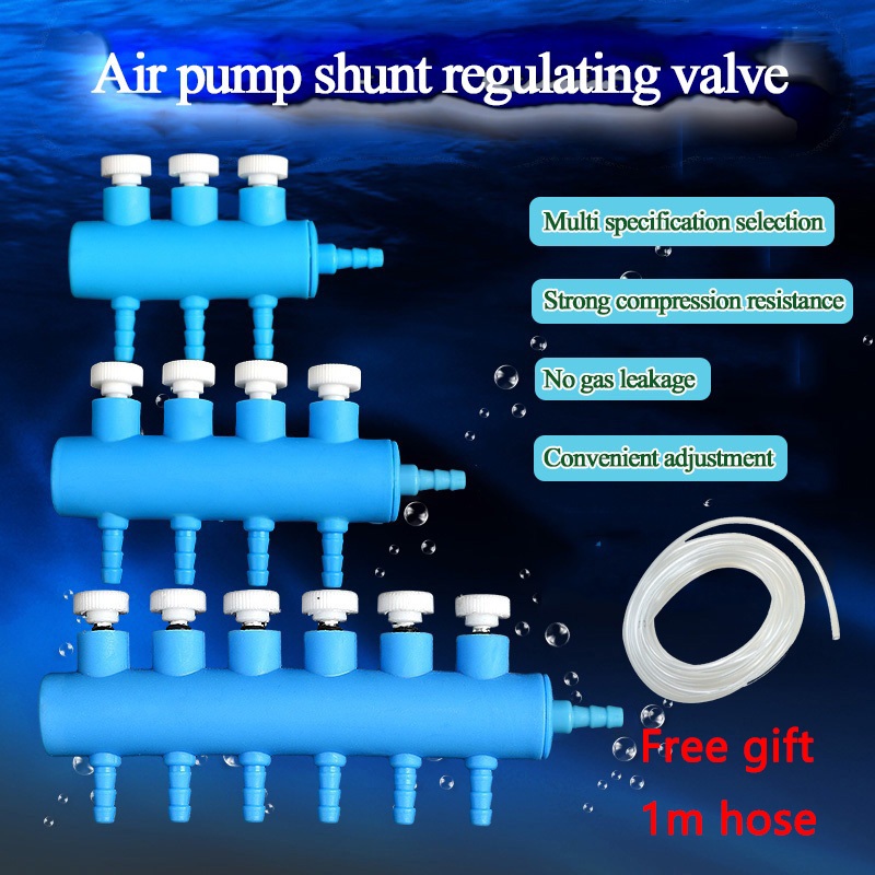 View of Air Pump Hose Splitter Water Tube Connector Aquarium Fish Tank Oxygen ...