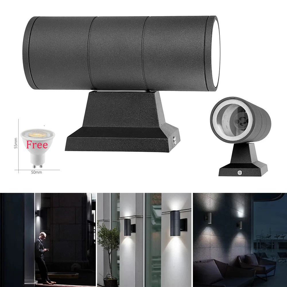 IP66 Waterproof indoor outdoor Led wall lights up down GU10 Aluminum ...