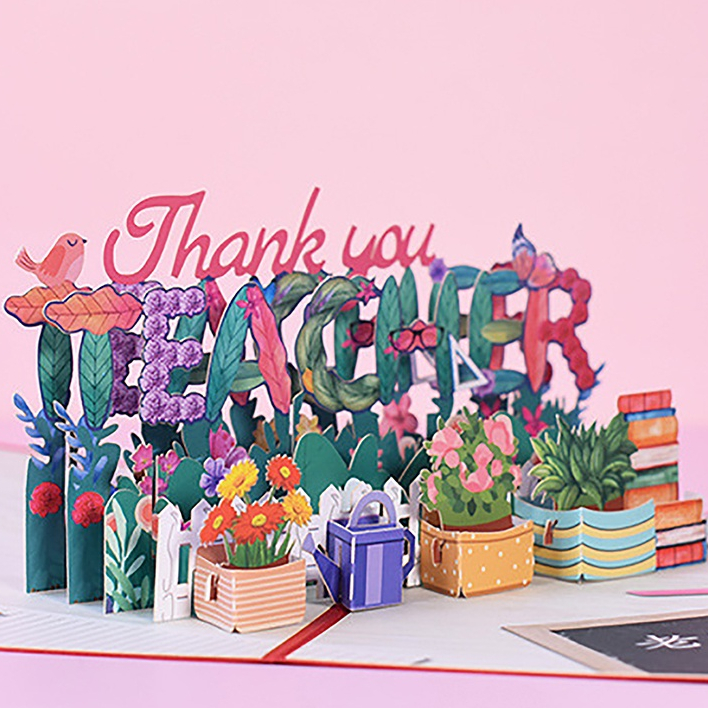 3D Greeg Card for Teacher's Day Graduate Pop Up Teacher Card Teachers ...