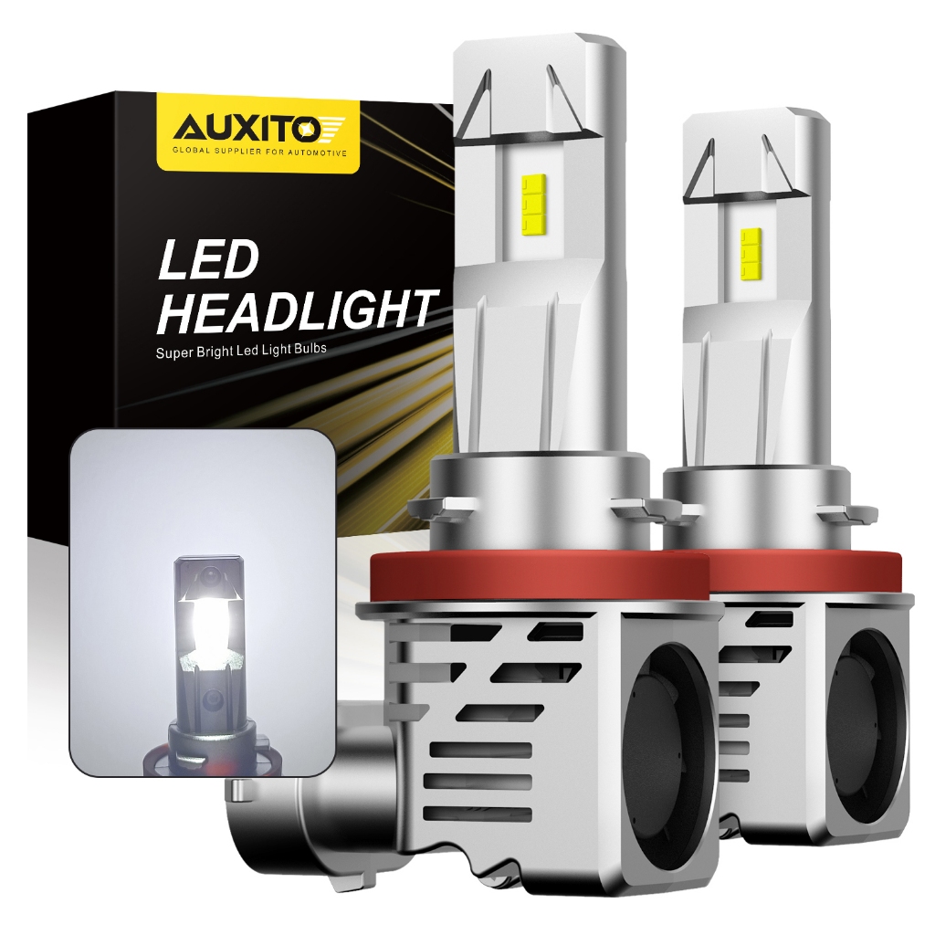 AUXITO M3 H11 Led Headlight Bulbs 60W 12000Lm Per Set 6500K Cool White ...