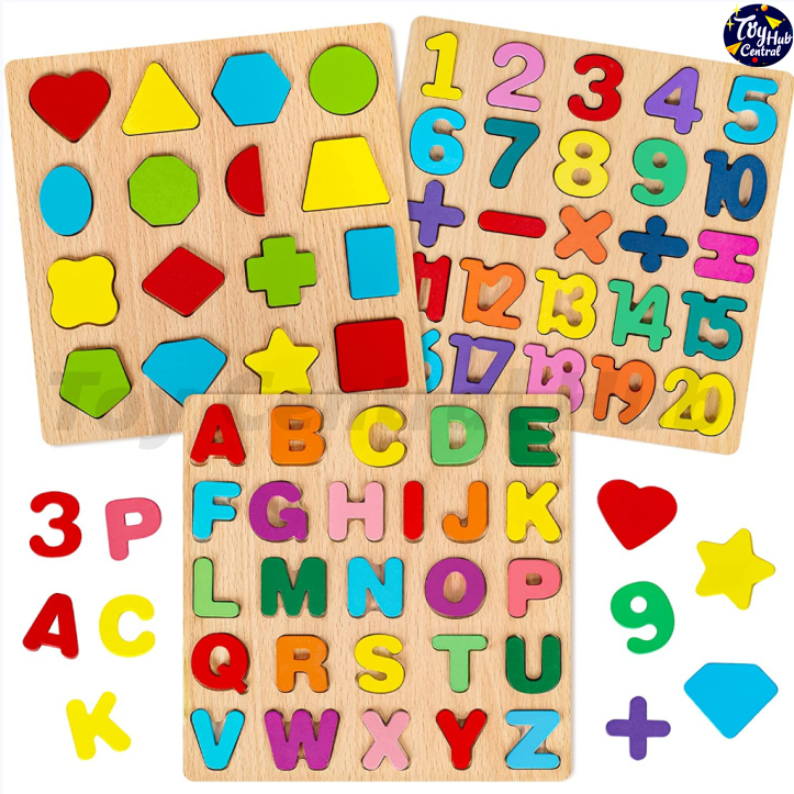 Toy Centrol Hub ABC Alphabet Digital Puzzle Wooden Toys Kid Number ...