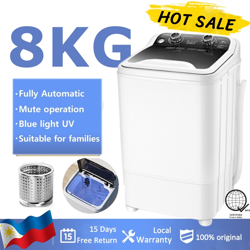 HOMEEEE 8KG Washing Machine Fully Automatic MINI Washing Machine with ...