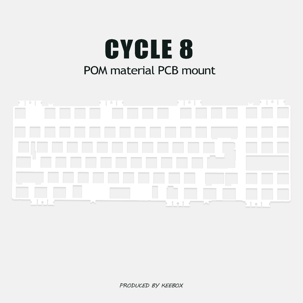 Cycle8 PCB Mount Plate Mount Mechanical Keyboard Custom Plate PC PP POM ...