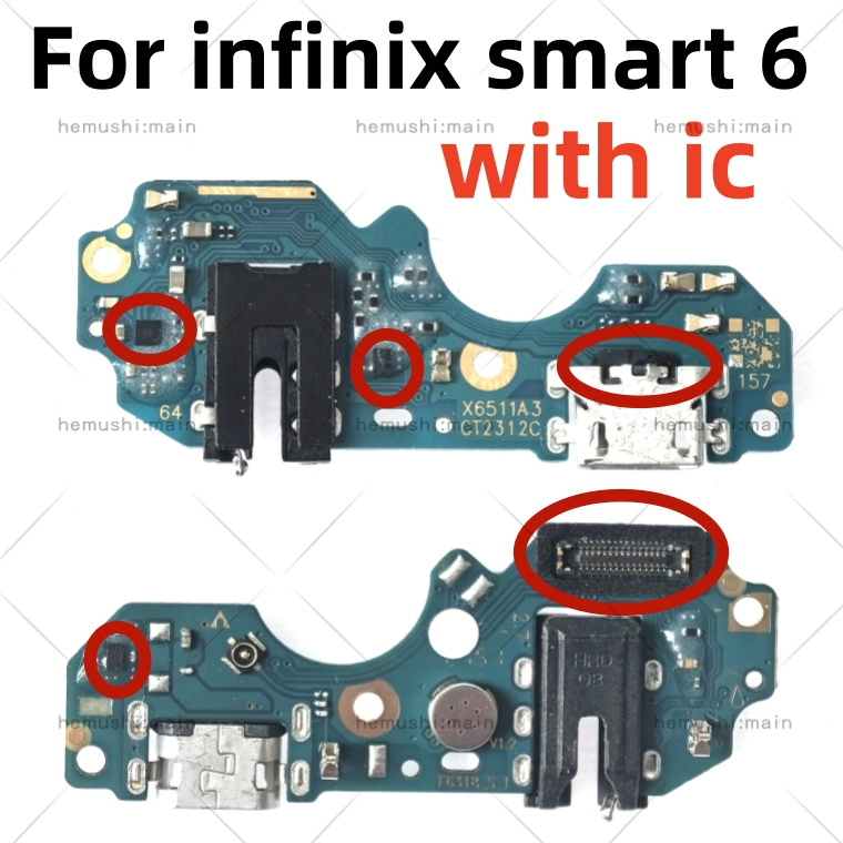 USB Charging Board For Infinix Smart 6 X6511 USB Charger Jack Port ...